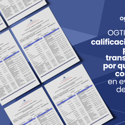 OGTIC alcanza calificación de 100% en transparencia por quinto mes consecutivo en evaluación de la DIGEIG