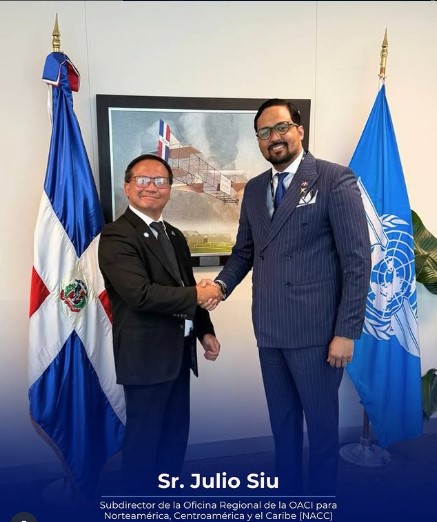 La Misión Permanente de la República Dominicana ante la OACI recibió la visita de cortesía del Sr. Julio Siu, Subdirector de la Oficina Regional de la OACI para Norteamérica, Centroamérica y el Caribe (NACC).