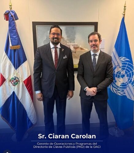 El Embajador Pujals sostuvo una reunión con el Sr. Ciaran Carolan, Gerente de Operaciones y Programas del Directorio de Claves Públicas (PKD) de la OACI, para dar seguimiento a las acciones y procesos relacionados con la participación de la República Dominicana en este sistema. 
